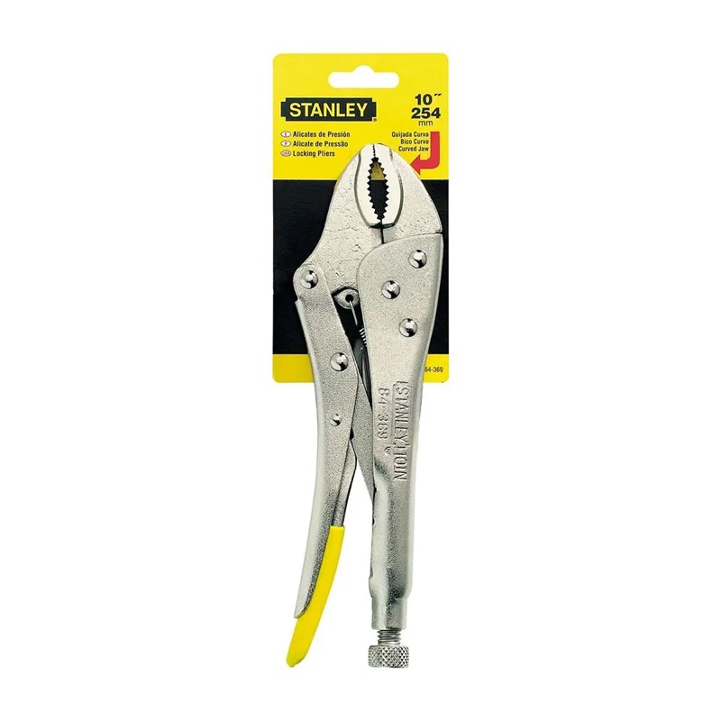 Alicate de Presión Curvo Stanley Modelo 84369 de Acero Plata
