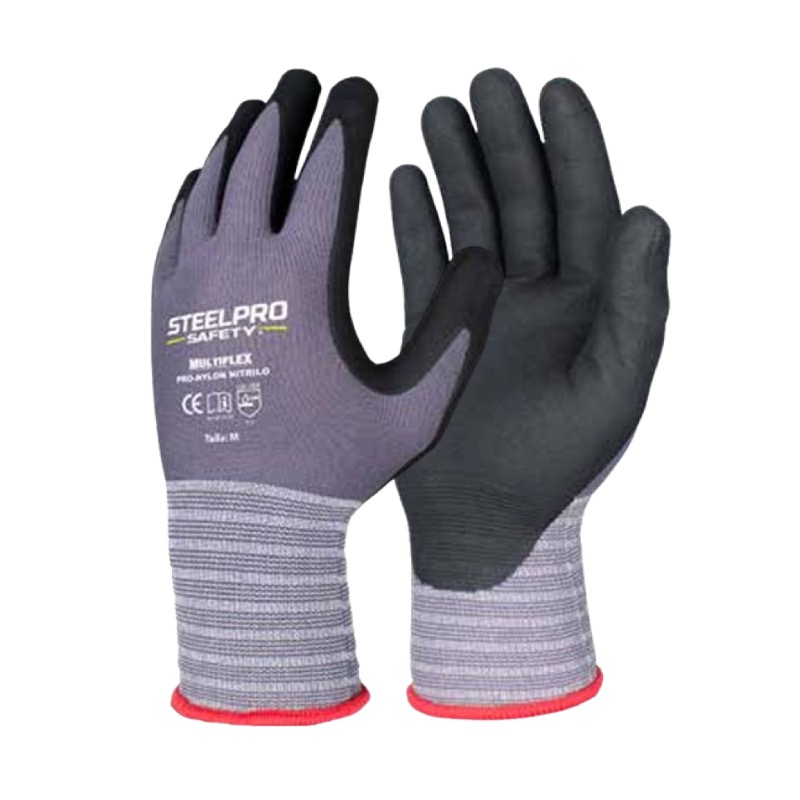 Guantes de Nylon con Recubrimiento de Nitrilo (par)