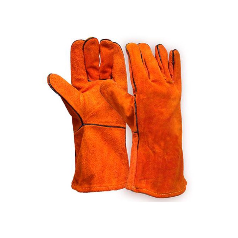 Guantes de Soldador Caña Larga Cuero Cromo (par)