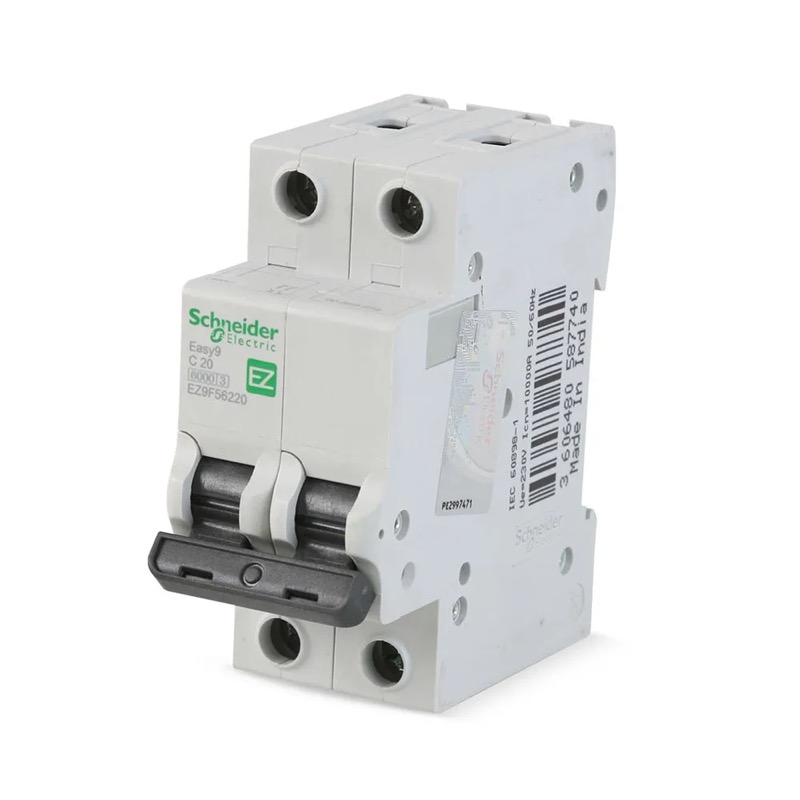 Interruptor Termomagnético Schneider Electric Easy 9 2x20A Blanco PVC