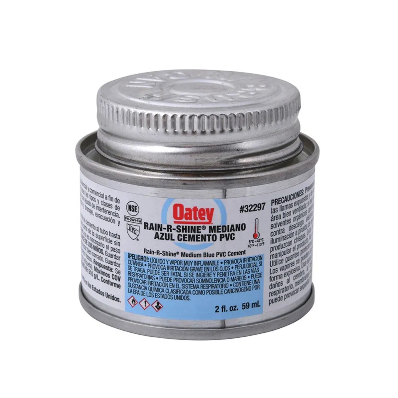 Pegamento de PVC Oatey Rain Celeste 2 Oz