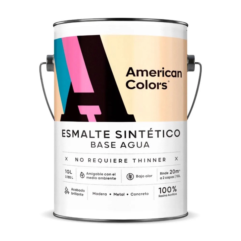 Pintura Base Acrílica Brillante American Colors 3.78 l