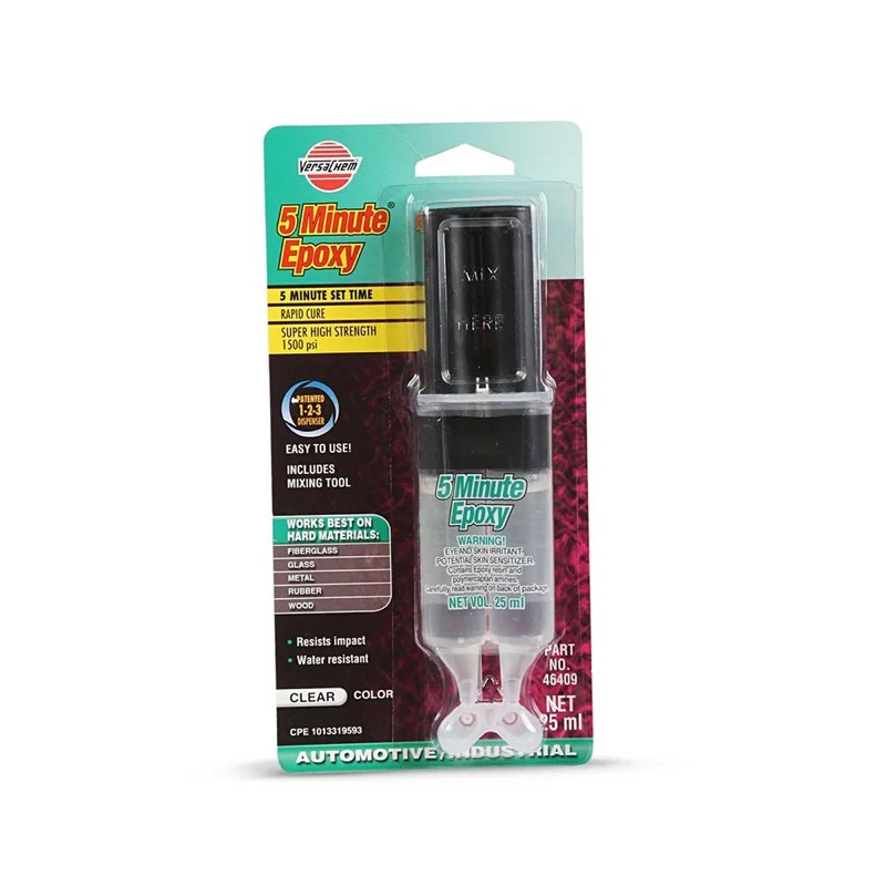 Pintura Epóxica Transparente 5 min + Jeringa 25 ml Versachem