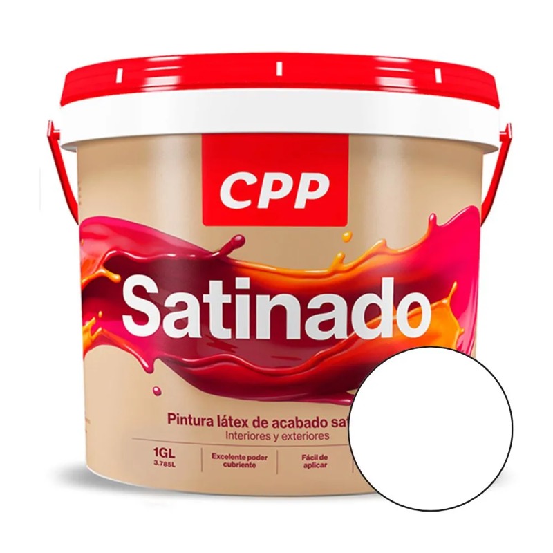 Pintura Látex Satinado CPP Blanco 1 galón