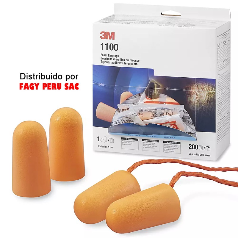 Tapones Auditivos de Espuma 3M 1100 (par)